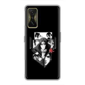 Чехлы на тему: Итачи Учиха для Xiaomi POCO F4 GT (AlphaPrint) (коллаж Итачи)