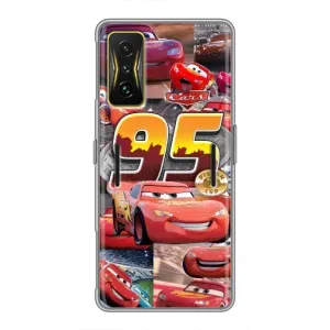 Силиконовый чехол Маквин для Xiaomi POCO F4 GT (Коллаж Молния Маквин)