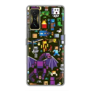 Чохол Майнкрафт на Xiaomi POCO F4 GT (AlphaPrint) Minecraft (Колаж Майнкрафт)