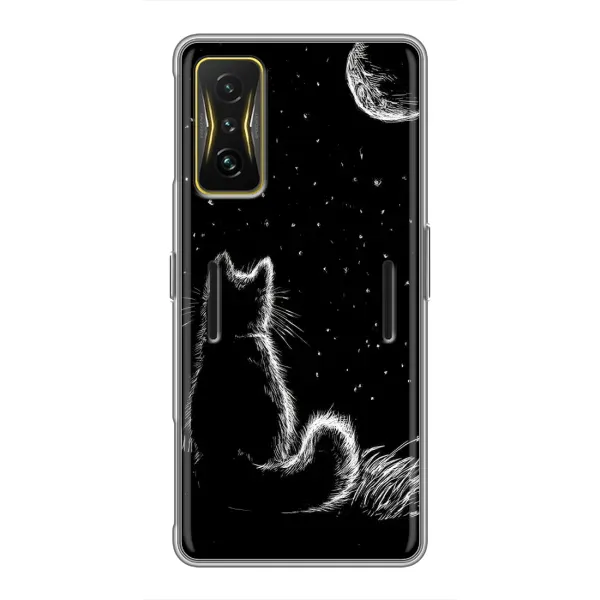 Чохол з принтом «Котик і місяць» для Xiaomi POCO F4 GT Чохол з принтом «Котик і місяць» для Xiaomi POCO F4 GT