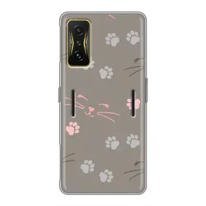 Чехол с рисунком кот на Xiaomi POCO F4 GT (Лапы и усы)