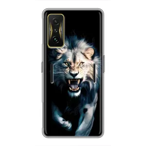 Чехол с картинкой «Хищники» для Xiaomi POCO F4 GT (Лев в темноте)