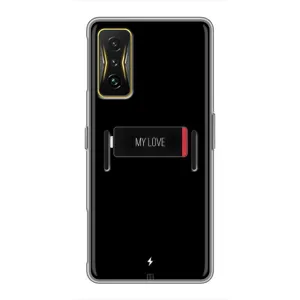 Чехлы для любимой на Поко Ф4 GT (VPrint) (Love battery)