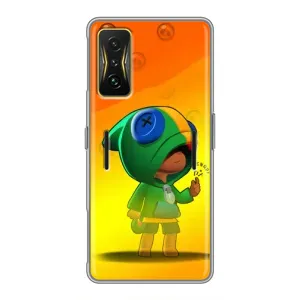 Чехол для Xiaomi POCO F4 GT Бравл Старс (VPrint) (Мальчик Леон)