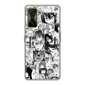 Анимешный чехол для Xiaomi POCO F4 GT (Ahegao manga)