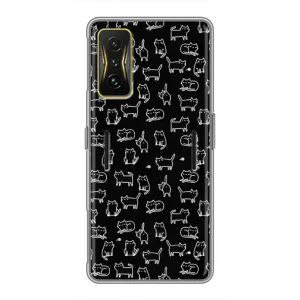 Чехол с принтом для Xiaomi POCO F4 GT (AlphaPrint) Модные коты (Меленькие котики)