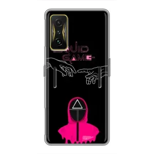 Чехол Гра в кальмара для Xiaomi POCO F4 GT (Минимализм Игра кальмара)