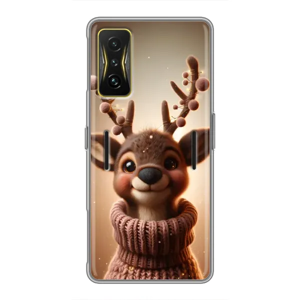 Чехол с принтом «Олень в свитере» для Xiaomi POCO F4 GT