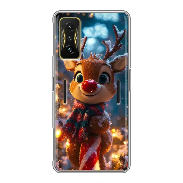 Чехол с принтом «Олень с шарфом» для Xiaomi POCO F4 GT