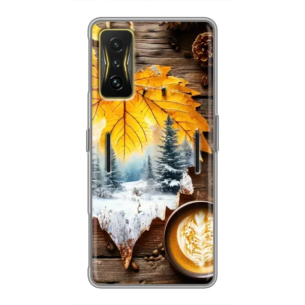 Чехол с принтом «Осенне-зимний кофе» для Xiaomi POCO F4 GT