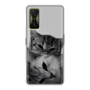 Чехол с рисунком кот на Xiaomi POCO F4 GT (Пара котов)
