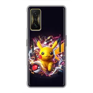 Чохол з Пікачу на Xiaomi POCO F4 GT (Пікачу з м'ячем)