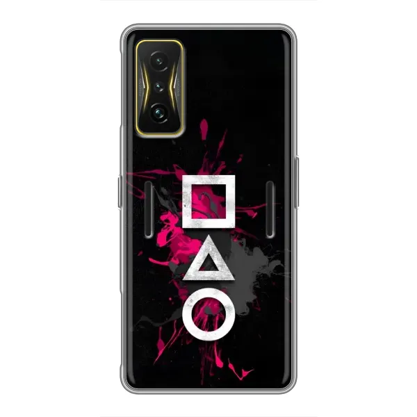 Чехол с принтом «Символы Игра кальмара» для Xiaomi POCO F4 GT Чехол с принтом «Символы Игра кальмара» для Xiaomi POCO F4 GT