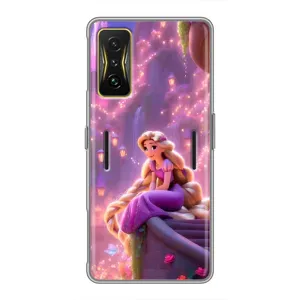Чехол Рапунцель для Xiaomi POCO F4 GT (Рапунцель в замке)