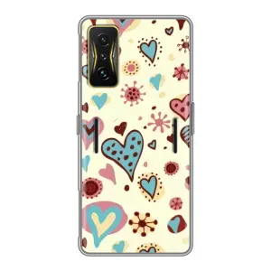 Чехлы для любимой на Поко Ф4 GT (VPrint) (Сердечки)