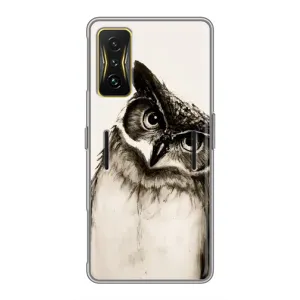Чехол с птицами на Xiaomi POCO F4 GT (VPrint) (Сова)