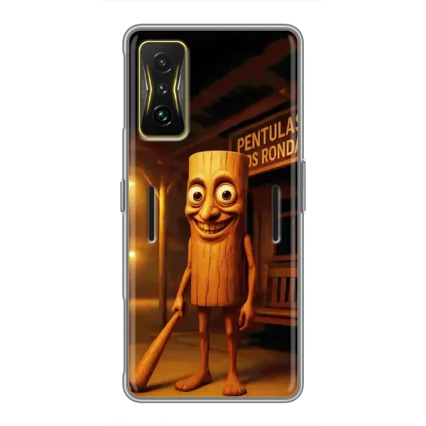 Чехол с принтом «Тунг тунг сахур» для Xiaomi POCO F4 GT Чехол с принтом «Тунг тунг сахур» для Xiaomi POCO F4 GT