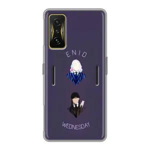 Чехлы Венсдей на Xiaomi POCO F4 GT Уэнсдей (AlphaPrint) (Уэнздей и подруга)