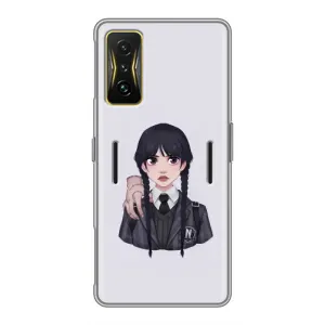 Чехлы Венсдей на Xiaomi POCO F4 GT Уэнсдей (AlphaPrint) (Уэнздей и Вещь)