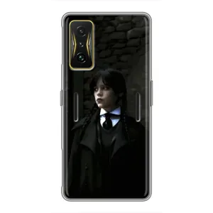 Чехол с дизайном Венздей 2 на Xiaomi POCO F4 GT (Темный стиль Уэнздей)
