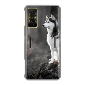 Чехол с Хаски для Xiaomi POCO F4 GT - (AlphaPrint) (Верный пес)