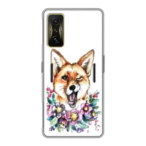 Чехлы с картинкой Лисички для Xiaomi POCO F4 GT (VPrint) (Веселая лисичка)