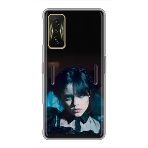 Чехлы Венсдей на Xiaomi POCO F4 GT Уэнсдей (AlphaPrint) (взгляд Уэнздей)