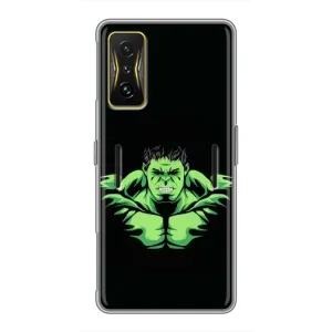 Чехлы с героями Марвел Xiaomi POCO F4 GT (VPrint) (Зелёный Халк)
