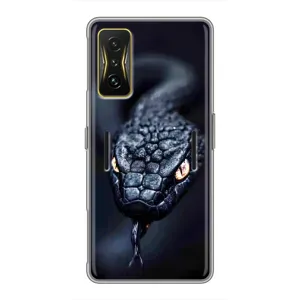Чехол с картинкой «Хищники» для Xiaomi POCO F4 GT (Черная змея)