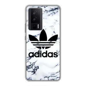 Чехлы Адидас для Xiaomi POCO F5 Pro (AlphaPrint) (Адидас на мраморе)