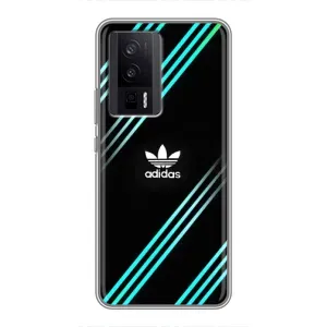 Чехлы Адидас для Xiaomi POCO F5 Pro (AlphaPrint) (Адидас с полосами)
