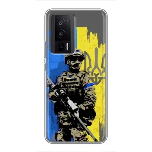 Чехлы с картинкой ЗСУ для Xiaomi POCO F5 Pro (AlphaPrint) (АРТ солдат)