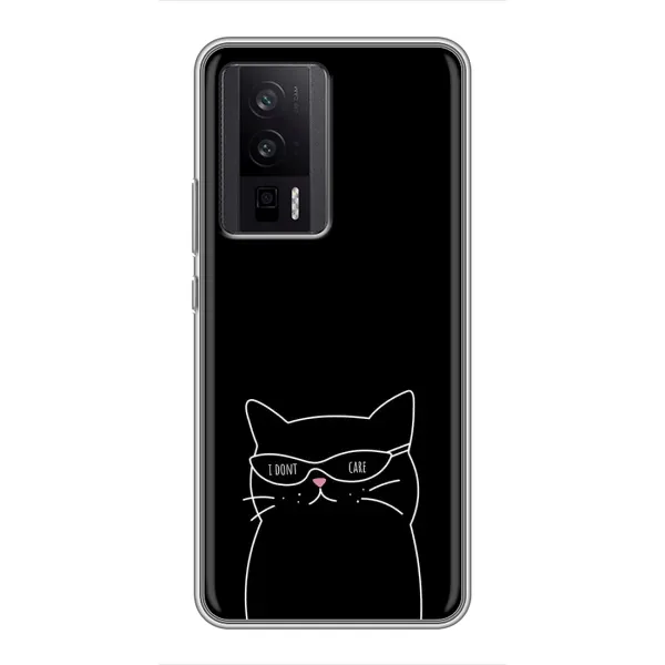 Чехол с принтом «Равнодушный кот» для Xiaomi POCO F5 Pro Чехол с принтом «Равнодушный кот» для Xiaomi POCO F5 Pro