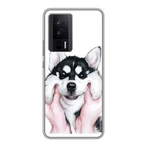 Чохол з Хаскі Xiaomi POCO F5 Pro - (AlphaPrint) (Хаскі улибака)