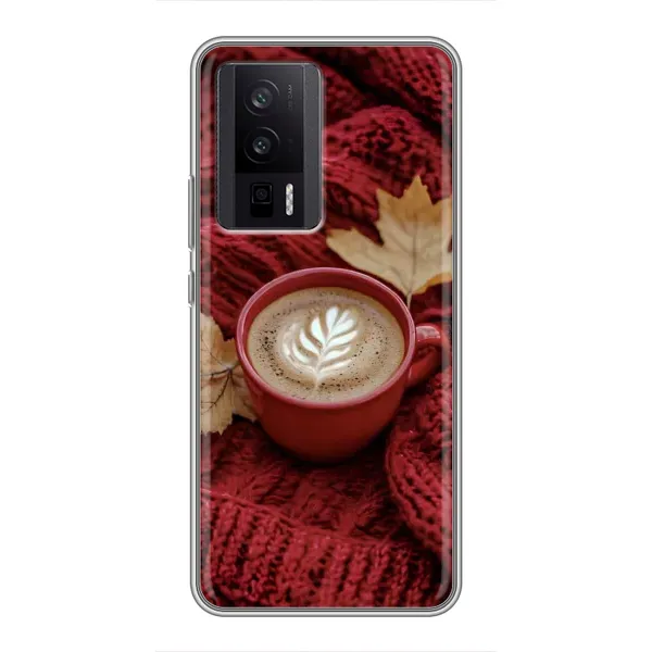 Чехол с принтом «Кофе на пледе» для Xiaomi POCO F5 Pro Чехол с принтом «Кофе на пледе» для Xiaomi POCO F5 Pro