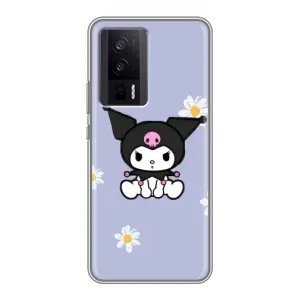 Чохол з кроликом Куромі на Xiaomi POCO F5 Pro (Куромі в квітах)