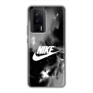 Чехол для Xiaomi POCO F5 Pro - с принтом Найк (AlphaPrint) (Лого Найк)