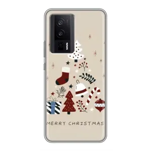 Різдвяні Чохли для Xiaomi POCO F5 Pro (VPrint) (Merry Christmas)