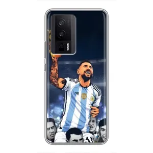 Чохли для Xiaomi POCO F5 Pro (Leo чемпіон) (AlphaPrint) (Мессі з кубком)