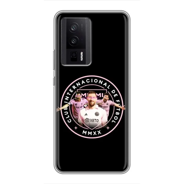 Чехол с принтом «Месси в лого» для Xiaomi POCO F5 Pro Чехол с принтом «Месси в лого» для Xiaomi POCO F5 Pro