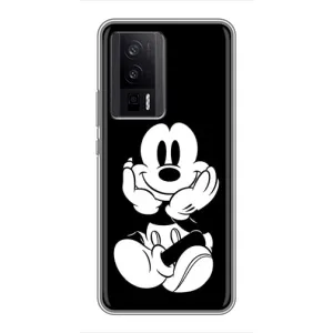 Міккі Маус чохол для Xiaomi POCO F5 Pro (AlphaPrint - Мультяшні) (Маус на чорному)