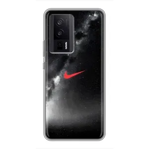 Чехол для Xiaomi POCO F5 Pro - с принтом Найк (AlphaPrint) (Найк красный)