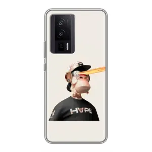 Чехлы с Обезьянами NFT для Xiaomi POCO F5 Pro (AlphaPrint) (обезьяна NFT в очках)
