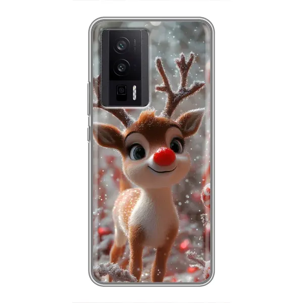 Чохол з принтом «Олень з носом» для Xiaomi POCO F5 Pro Чохол з принтом «Олень з носом» для Xiaomi POCO F5 Pro
