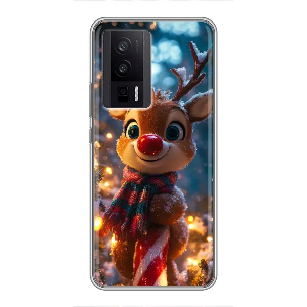 Чохол з принтом «Олень з шарфом» для Xiaomi POCO F5 Pro Чохол з принтом «Олень з шарфом» для Xiaomi POCO F5 Pro