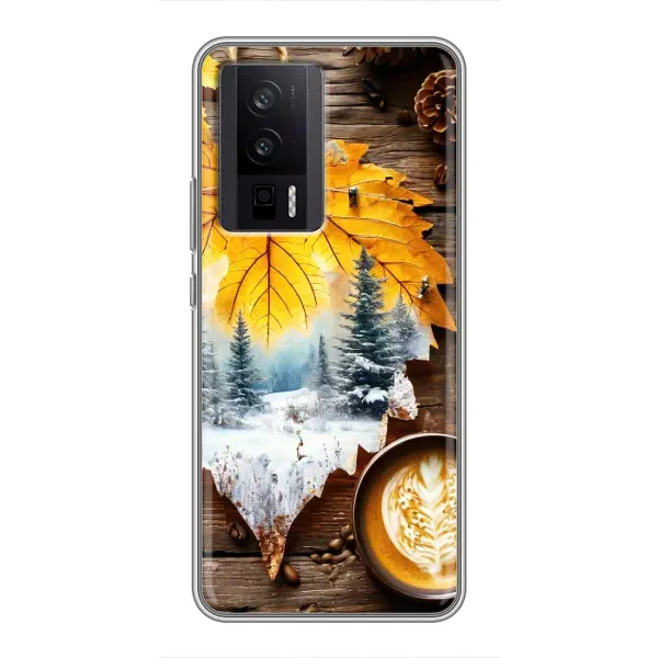 Чехол с принтом «Осенне-зимний кофе» для Xiaomi POCO F5 Pro Чехол с принтом «Осенне-зимний кофе» для Xiaomi POCO F5 Pro