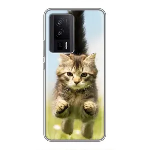 Чехлы с Котиками для Xiaomi POCO F5 Pro (VPrint) (Прыжок кота)