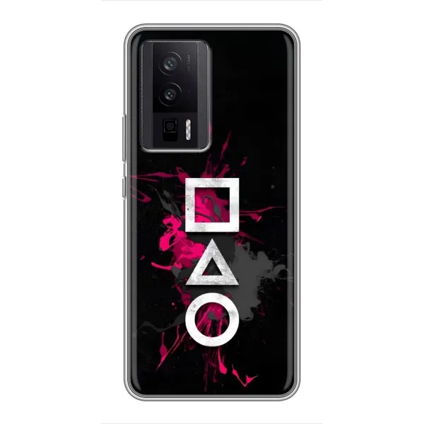 Чохол з принтом «Символи Гра кальмара» для Xiaomi POCO F5 Pro Чохол з принтом «Символи Гра кальмара» для Xiaomi POCO F5 Pro