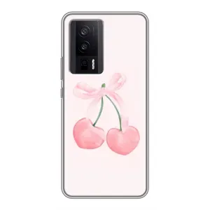 Чохол з розовим принтом для Xiaomi POCO F5 Pro (Рожеві вишні)