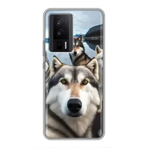 Чохол з Хаскі Xiaomi POCO F5 Pro - (AlphaPrint) (Селфі Хаскі)